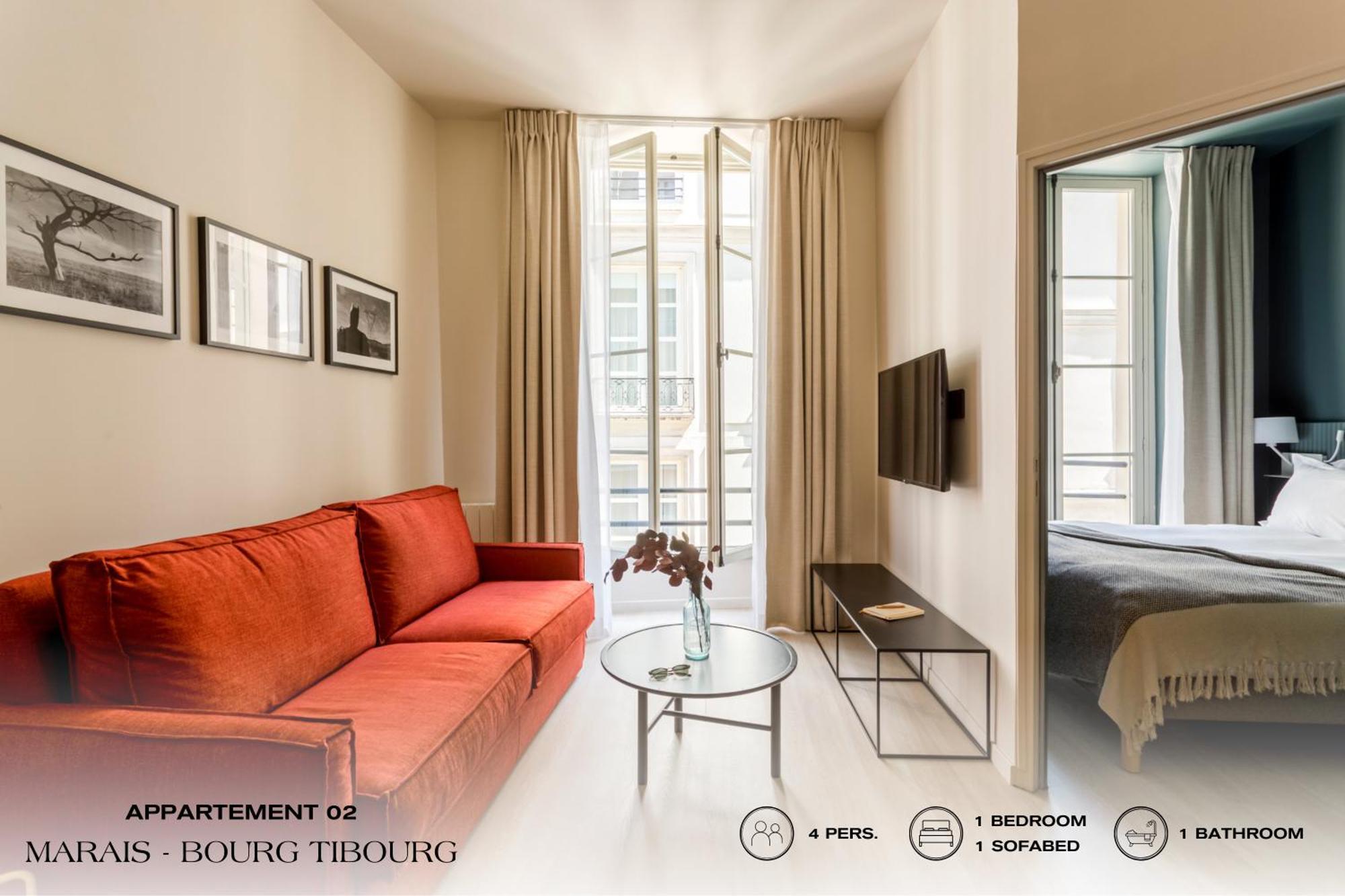 Beauquartier - Marais, Bourg Tibourg Lägenhet Paris Exteriör bild