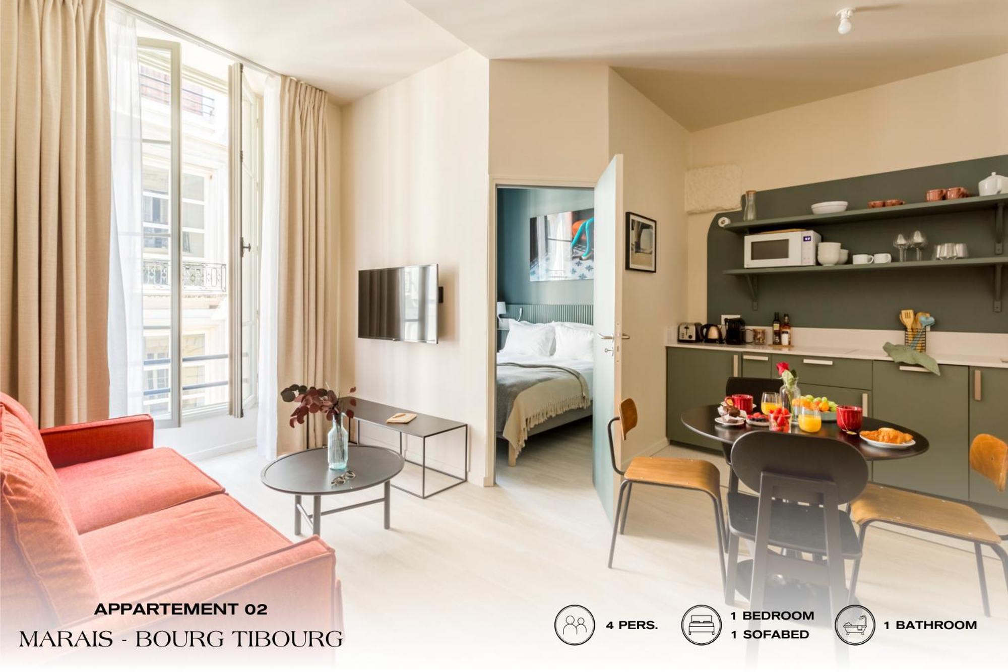 Beauquartier - Marais, Bourg Tibourg Lägenhet Paris Exteriör bild