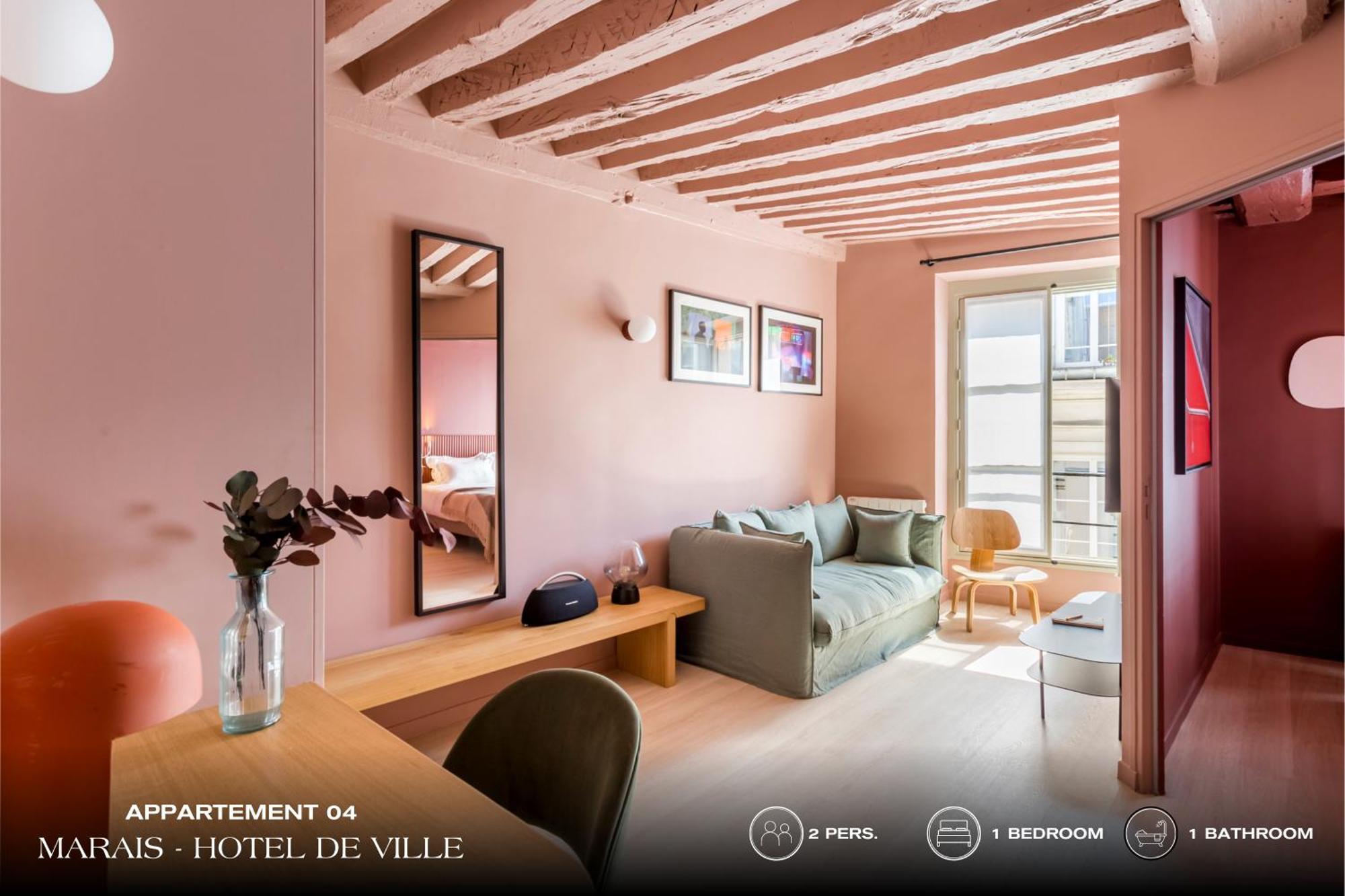 Beauquartier - Marais, Bourg Tibourg Lägenhet Paris Exteriör bild