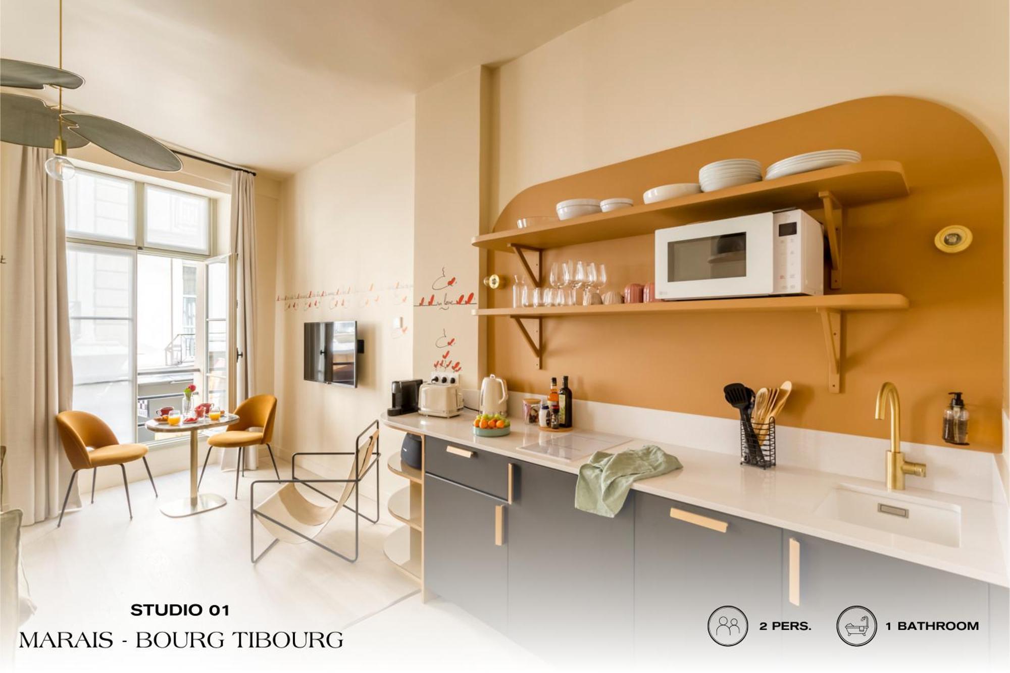 Beauquartier - Marais, Bourg Tibourg Lägenhet Paris Exteriör bild