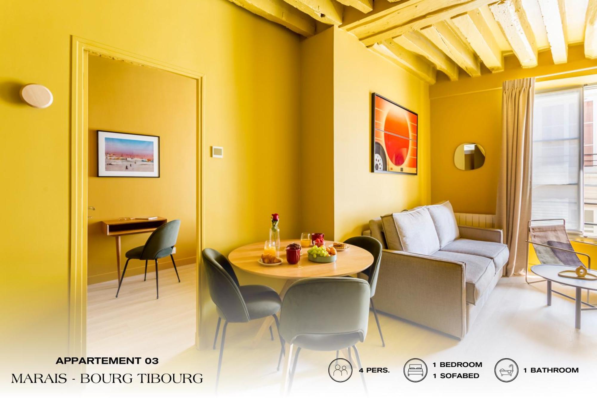 Beauquartier - Marais, Bourg Tibourg Lägenhet Paris Exteriör bild