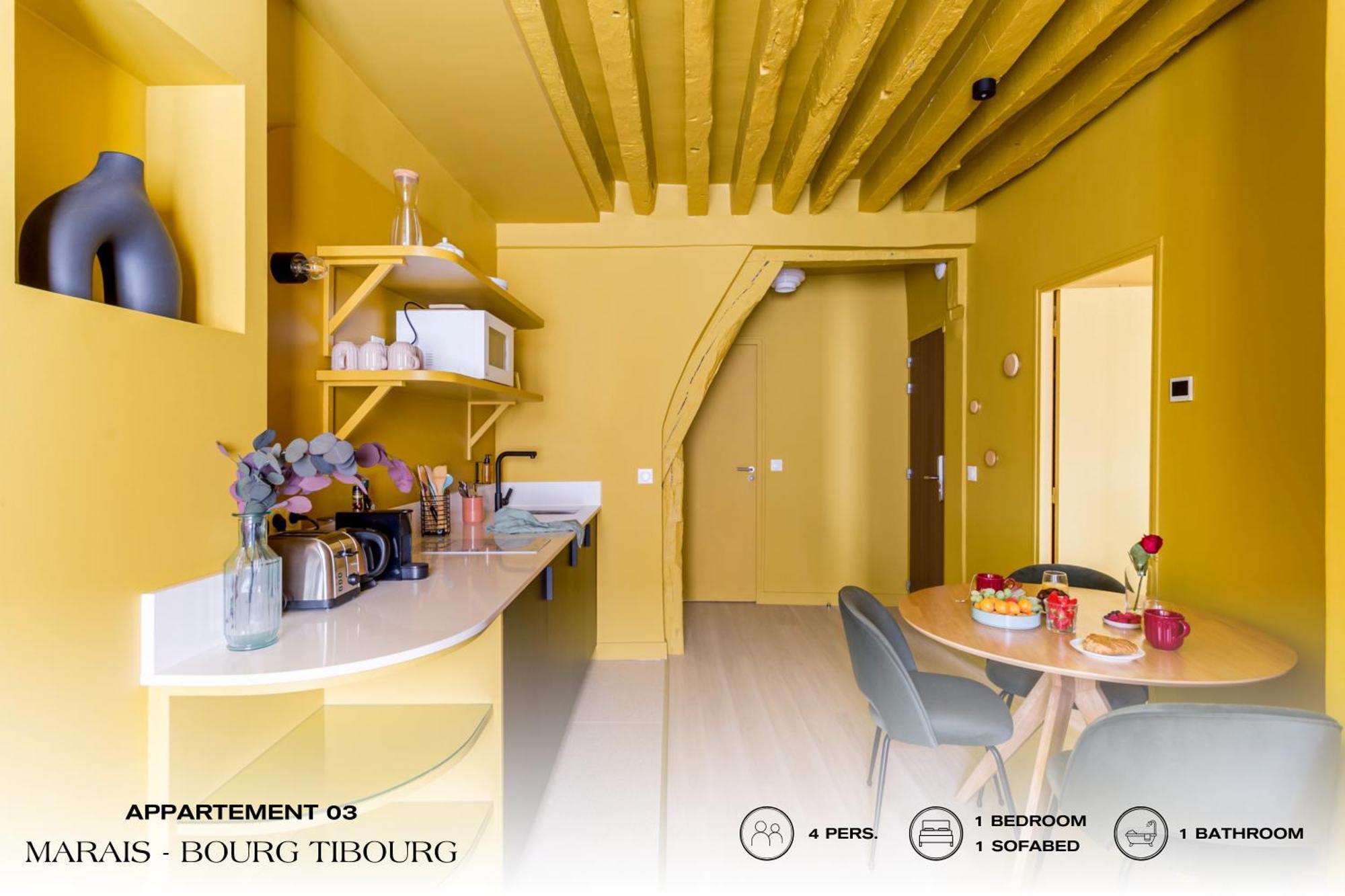 Beauquartier - Marais, Bourg Tibourg Lägenhet Paris Exteriör bild