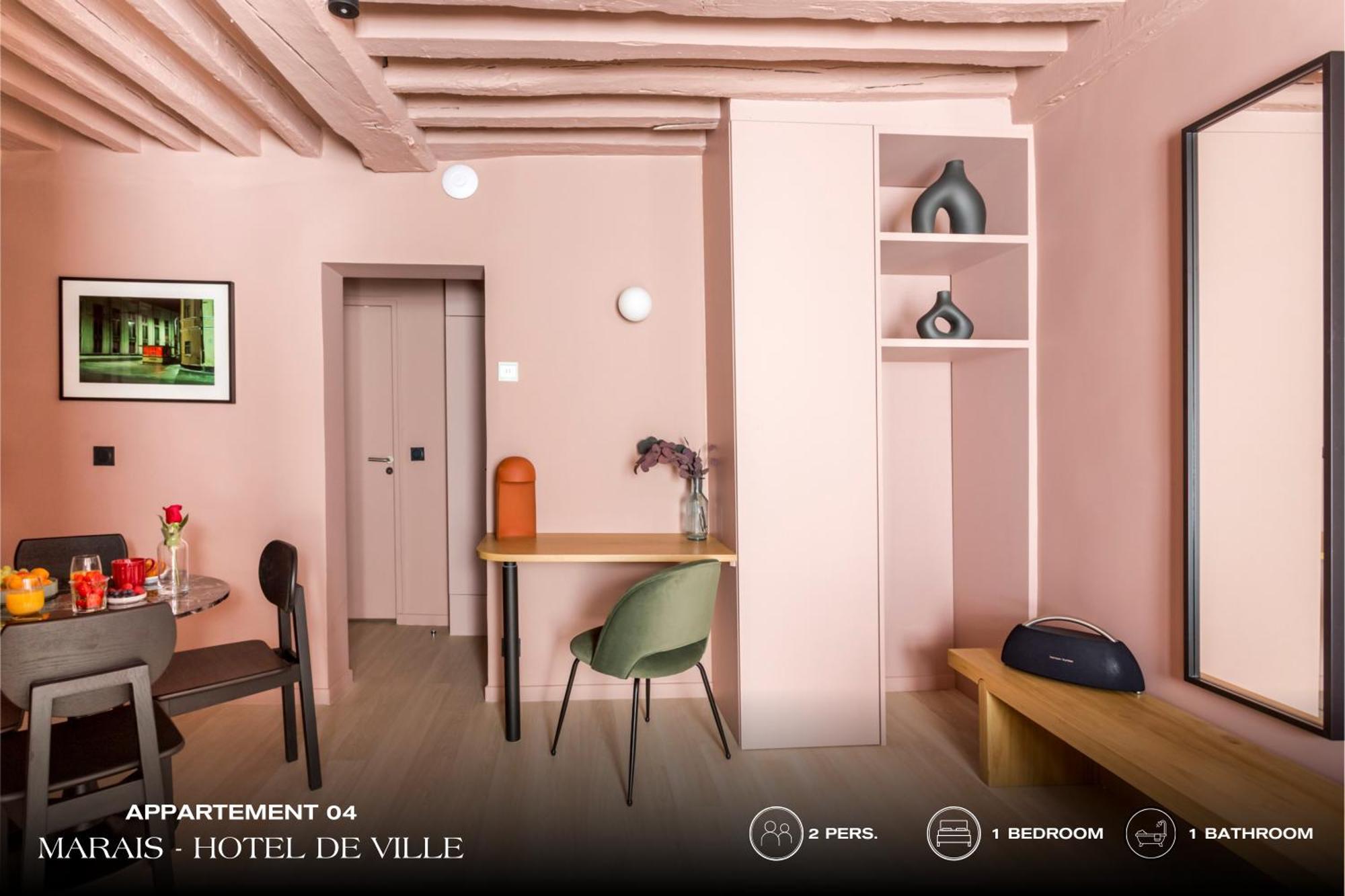 Beauquartier - Marais, Bourg Tibourg Lägenhet Paris Exteriör bild